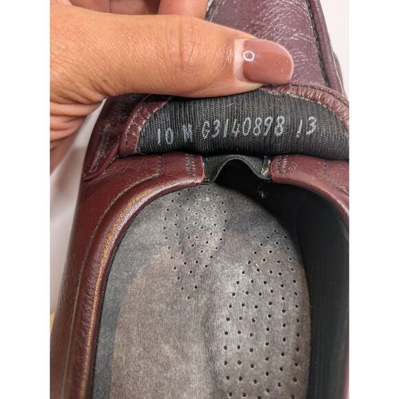 SAS Easier Tripad Comfort Dress Loafers Burgundy Leather Slip On USA Shoes, 10 - Picture 12 of 13